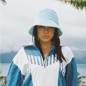 Lack of Color Wave bucket hat, Aqua Blue terry, size L/XL